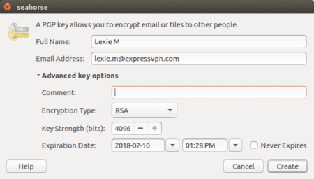 Get a PGP key for Facebook