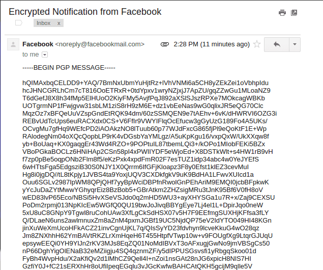 Facebook PGP key