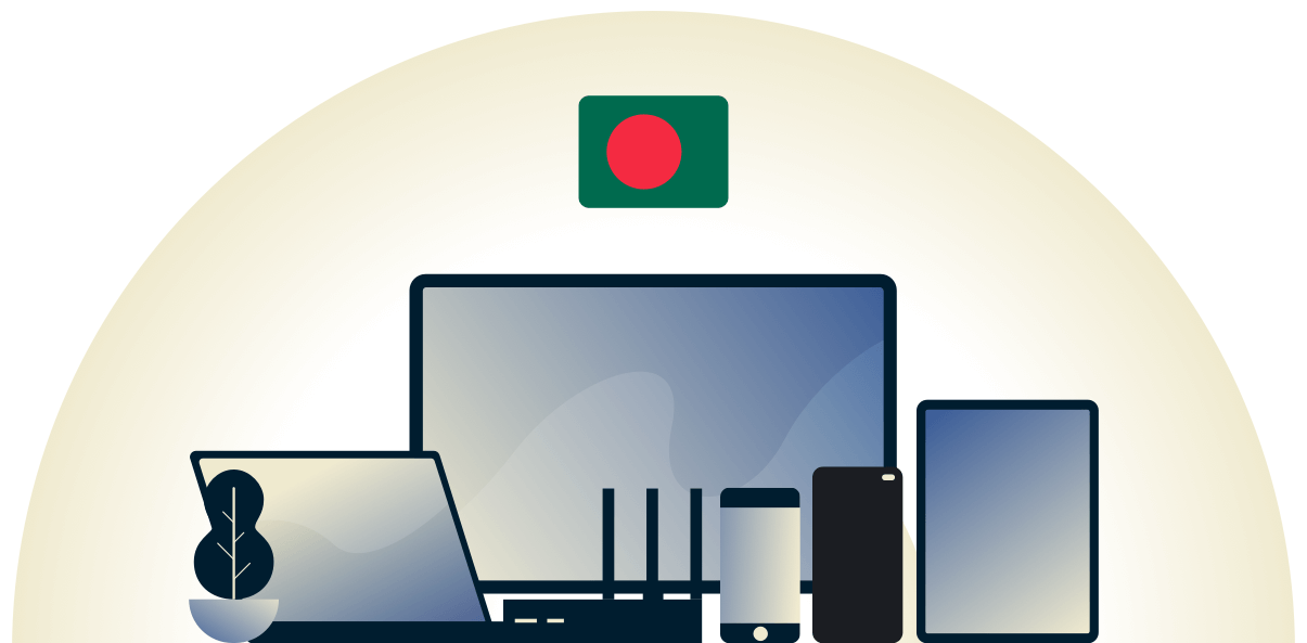 Bangladesh VPN skyddar en mängd olika enheter.