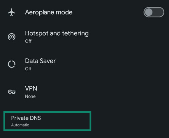 Look for Private DNS settings on Android to use your preferred DNS server configurations.