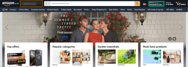 Accessing the Account & Lists menu on Amazon for desktop.