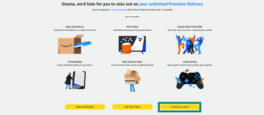 Confirming Prime membership cancellation on Amazon website.