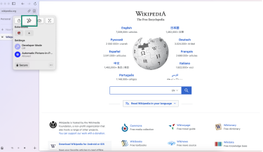 Wikipedia default view in Arc.