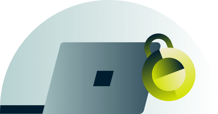 قفل يرمز إلى الأمان.